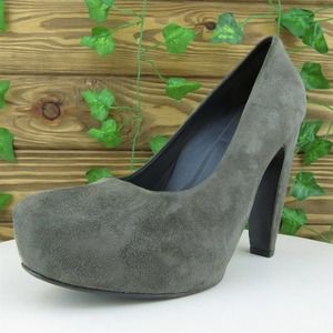 Tara Subkoff Women Platform Heel Shoes Easy Spirit Gray Suede Size 8‎ Medium